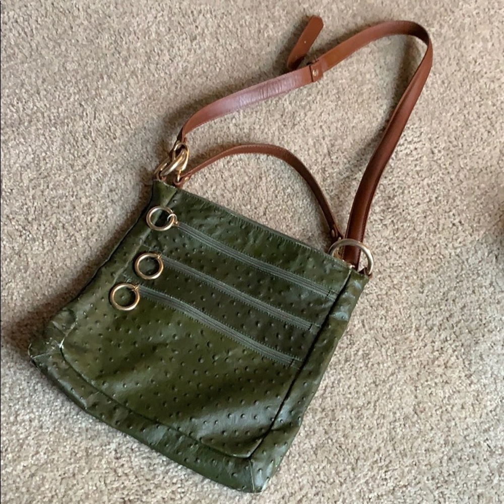 Mauritzio Taiuti green embossed bag